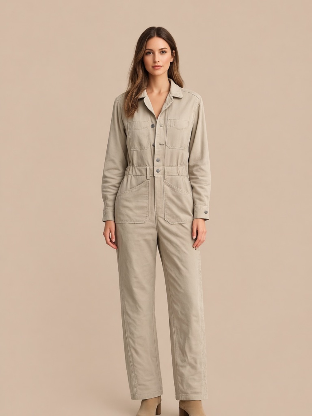 Universal Thread Light Taupe Utility Jumpsuit